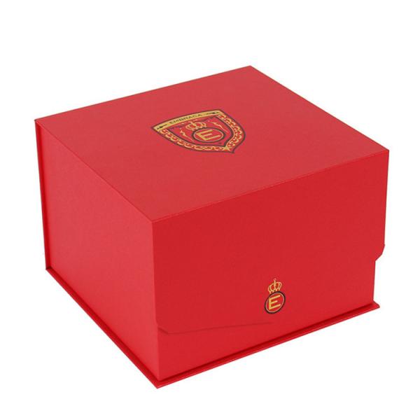 Magnetic Closure Square Baseball Cap Shipping Box Hard Cardboard Lightweight