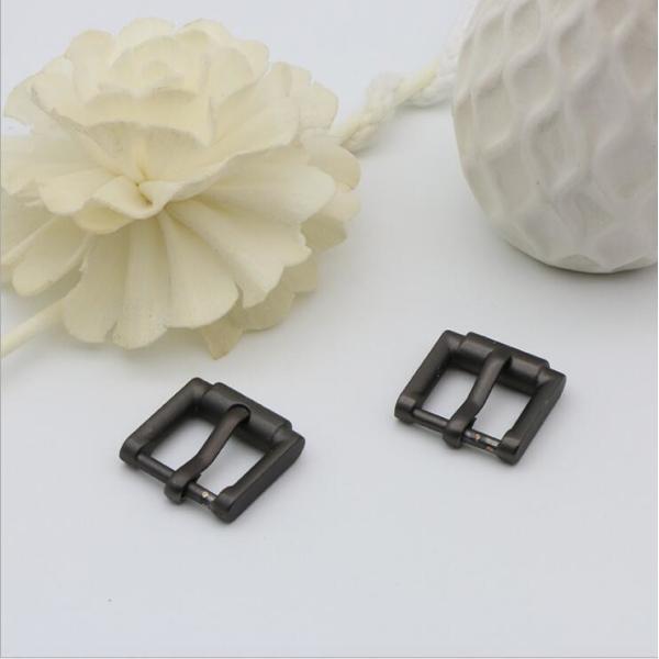 Wholesale matte gunmetal color 14.5 mm removable metal belt pin buckle for leather