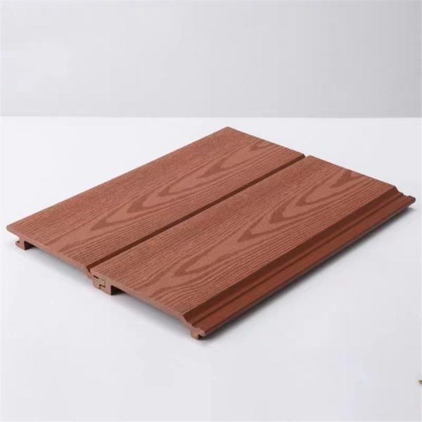 Wood Grain Surface Finish Waterproof WPC Decking Panel for External Wall Long-lasting