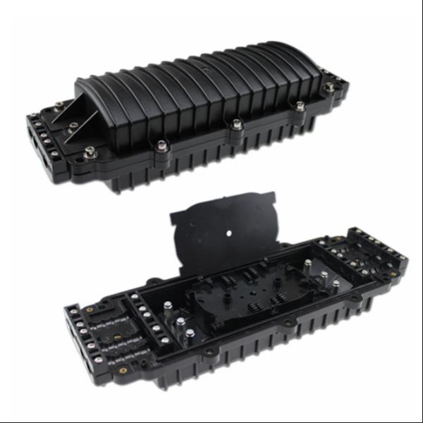 Outdoor Fiber Optic Splice Closure IP68 Inline Horizontal Type Plastic Material