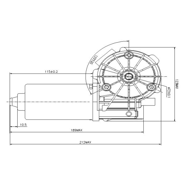 High Torque Rolling Shutter Motors PMDC / Garage Roller Door Motor