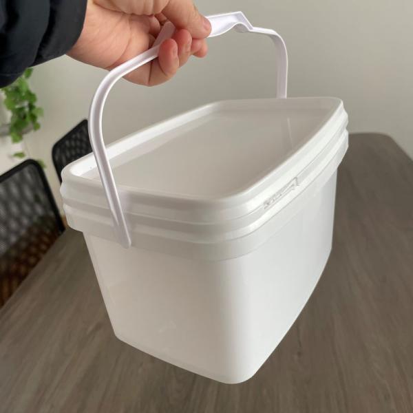 5L Square Plastic Bucket Pail Customizable and Recyclable for Seed Packaging