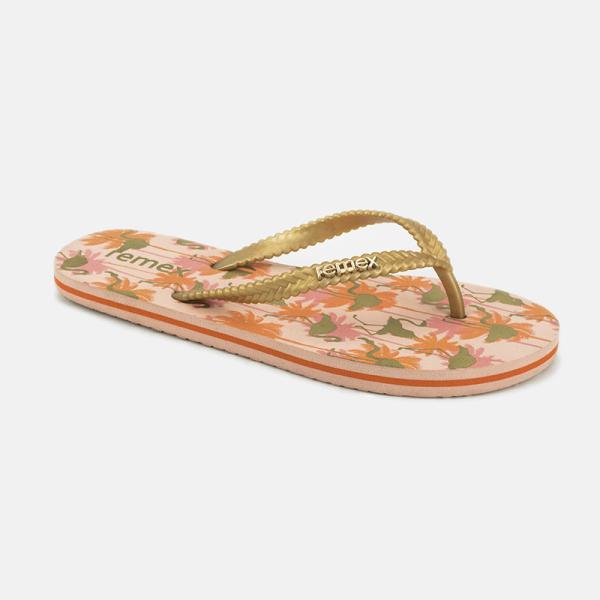 Indoor Waterproof Rainbow Thick Strap Flip Flop With EVA Sole