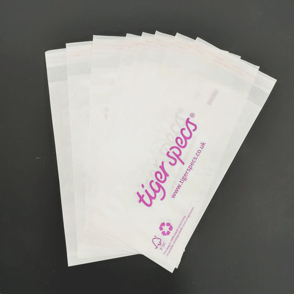 Wholesale Embossed Mini Semi Disposable Self Seal Transparent Biodegradable Envelope Glassine Wax Paper Bag