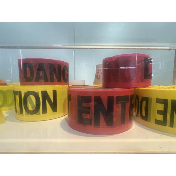 Non-adhesive Danger Tape PE Waterproof Single Side Roll Red Warning Tape