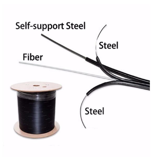 White LSZH Sheath G652D FTTH Fiber Optic Drop Cable