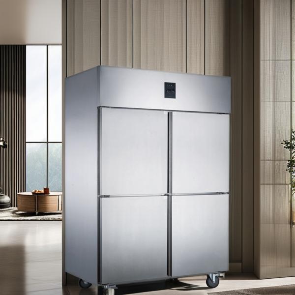 220V Digital Temperature Control Double-Temperature Kitchen Beverage Cooler LED Restaurant Air Compressor Refrigeration