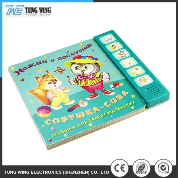 Customized Size ABS Material CE Certified Electronic Educational Toy Talking Book with Sound Module