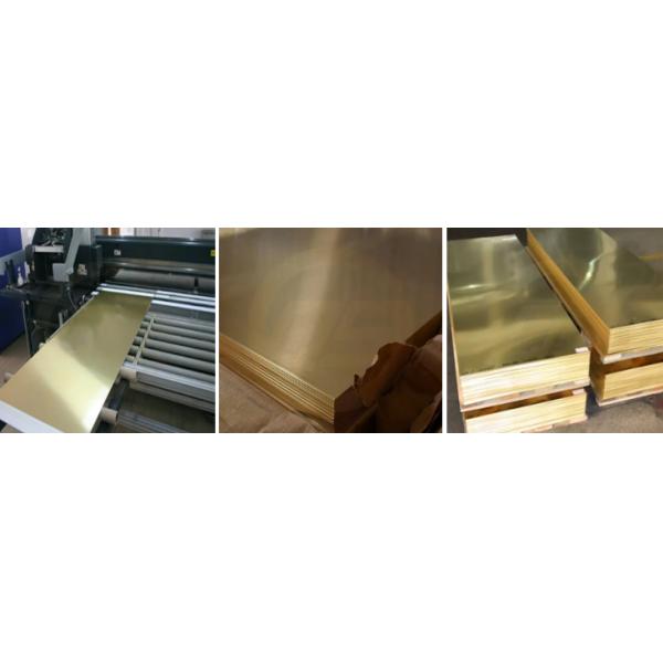 Large 18k H62 H65 2mm Gold Color Plated Brass Plate 100-1500mm