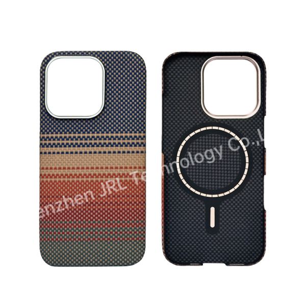 Customized Sunset Pattern Super Thin Aramid Carbon Fiber Mobile Cover for iPhone 17 Pro