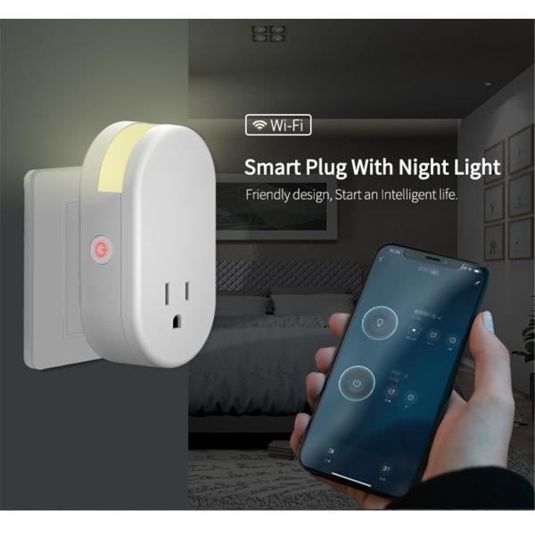 GDKES Wi-Fi 16A US Smart Plug with Dimmable Night Light