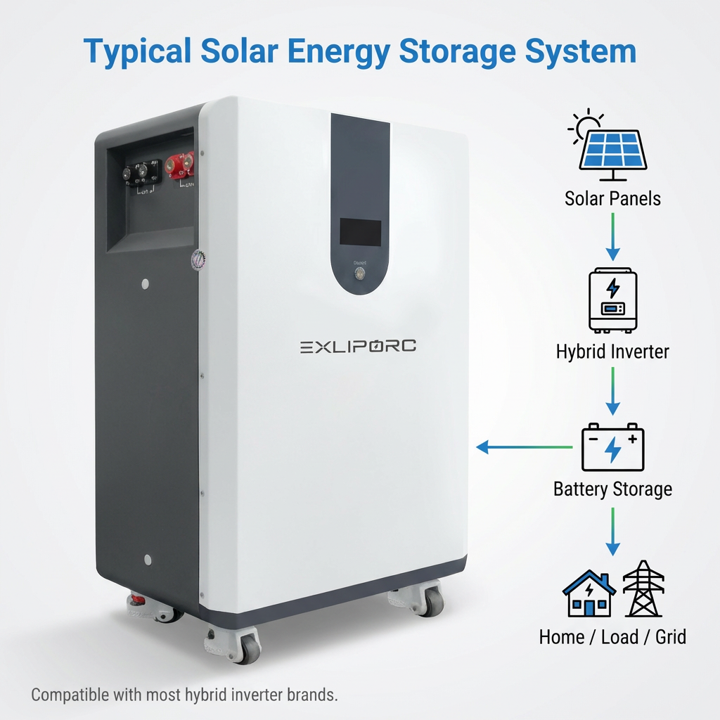50kWh 980Ah Split Stackable LiFePO4 Battery with Intelligent BMS for Residential and Commercial Energy Storage System