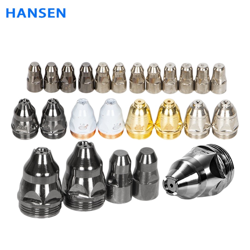 High Quality P80 Plasma Cutting Torch Consumables, Nozzle Tips & Electrode, Factory Direct Sale, Air Plasma Cutting Torch Spare Parts for LGK‑100 LGK