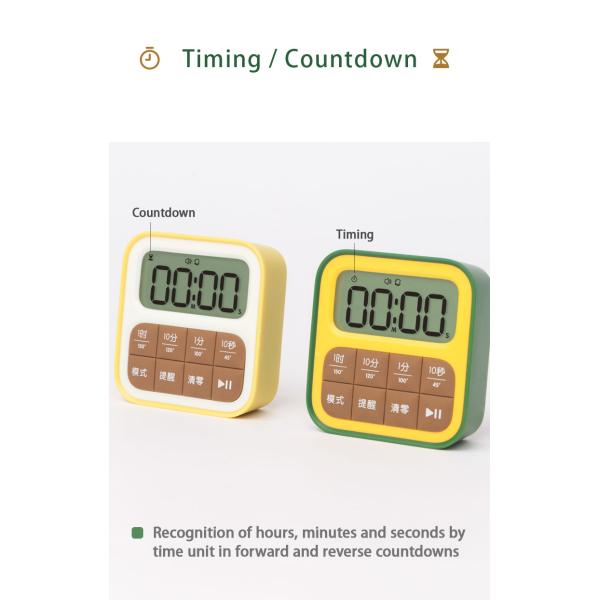 Quartz Motivity Type Kitchen Timer Beauty Electronic Countdown Silent Cooking Timer