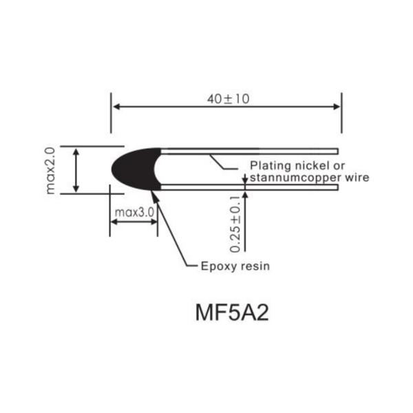 MF52 Lead Type 10K NTC Thermistor Epoxy Resin Coated NTC Electronic Component