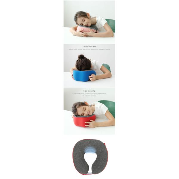 Organic Adjustable Travel Neck Pillow Memory Foam Temperature Insensitive