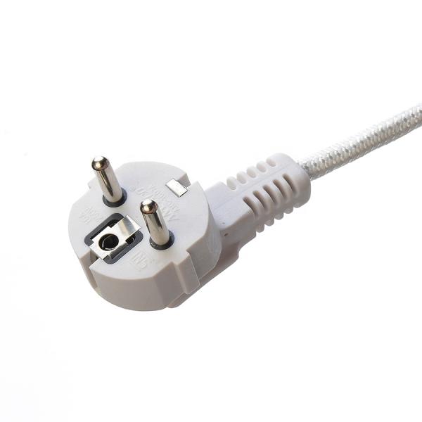 Customized Support Software Reengineering SNI Certificated 16A Plug Braided Power Cord Extension Cords for White Laptops