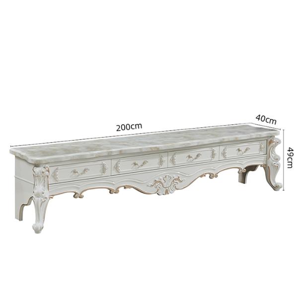 220cmx40cmx49cm Marble Coffee Table And TV Unit