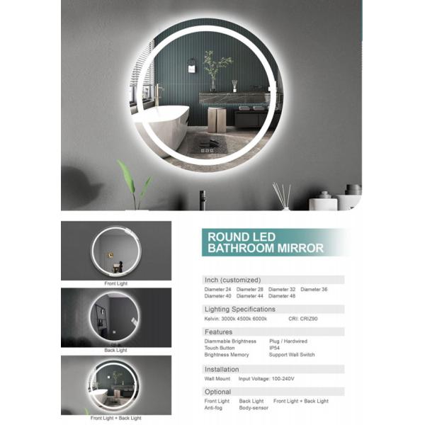 Smart Speaker Bathroom Hotel Full Shower Led Lighted Mirror Wall Hanging Rectangle