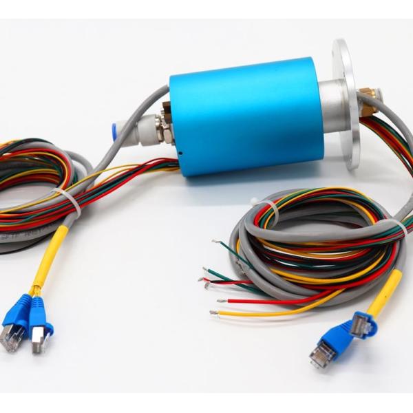 USB3.0 Ethernet Slip Ring Rotary Joint Through Bore Rotating Contacts