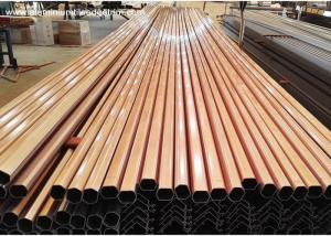 China Rose Gold Aluminium Wardrobe Rail Tube , Extruded Aluminium Sections on sale
