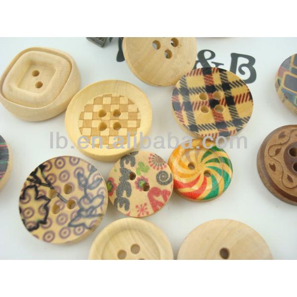 wood button