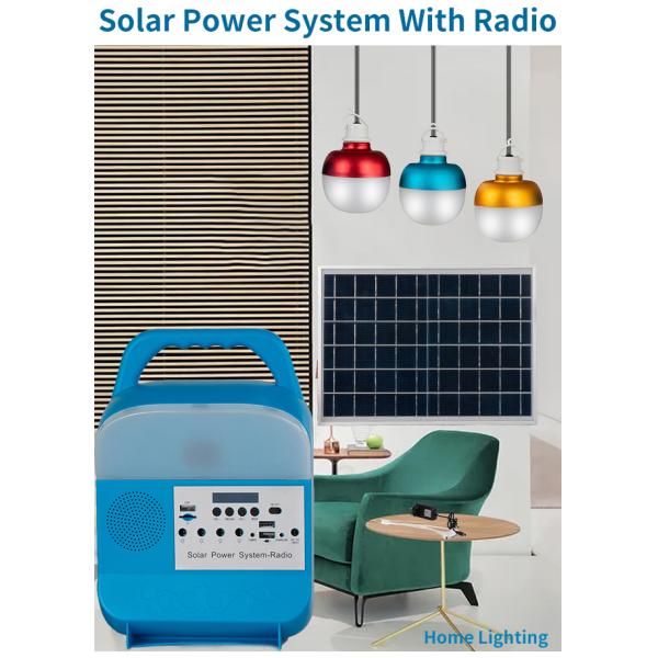 9W 3PCS Solar Powered LED Lights Portable Solar Home Lighting System