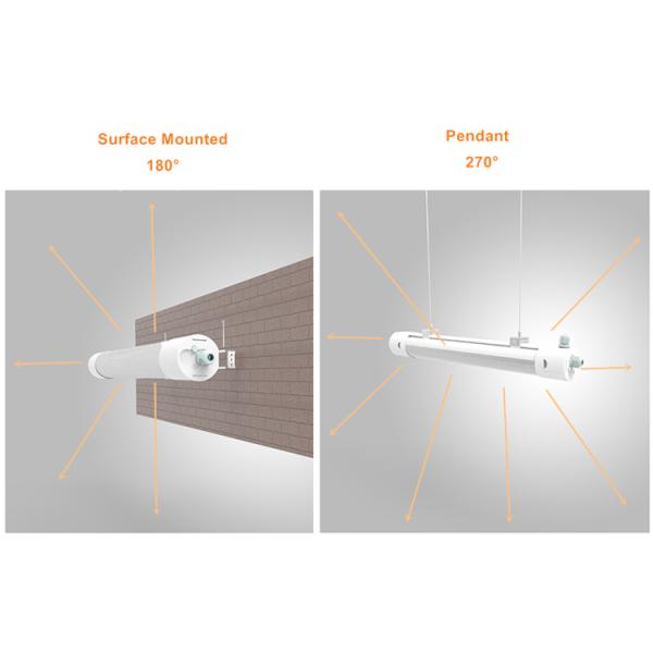 40W IP65 White Linear Tri Proof Fixture For Office