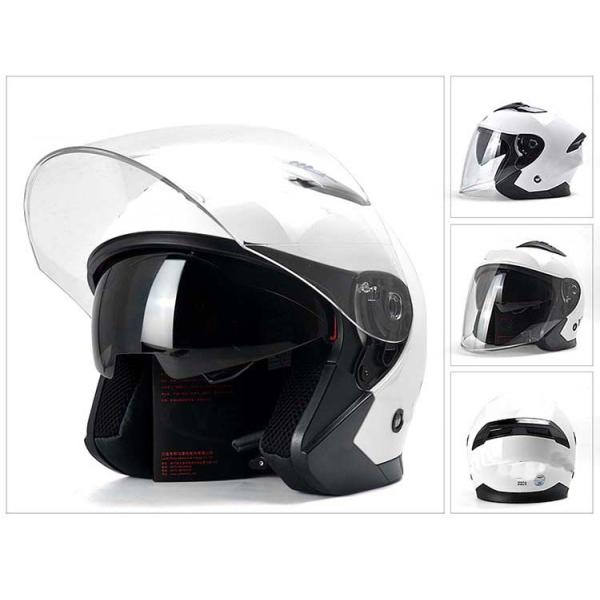 Adjustable Double Visor Flip Open Face DOT Approved Motorcycle Helmet with Custom Logo