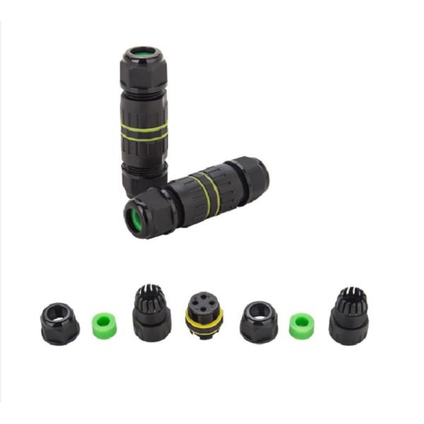 EW-M16 IP68 Waterproof Cable Connector Male Push Pull / Screw Fixed For Automotive