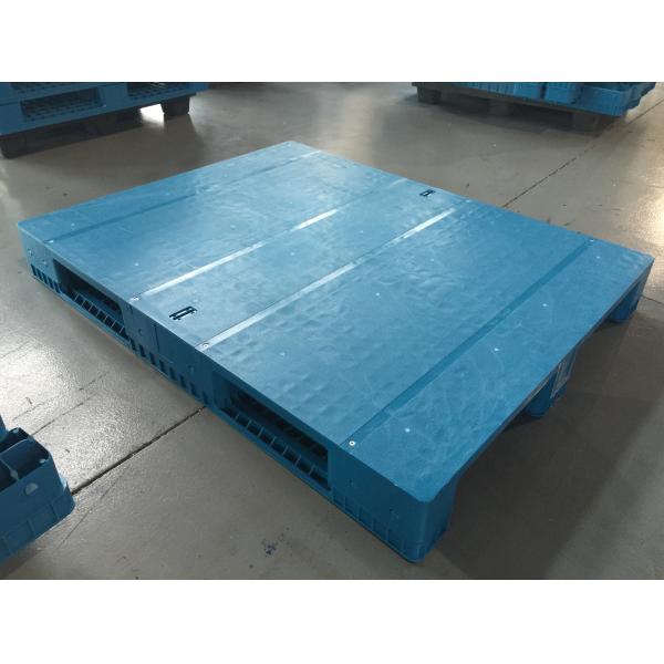 Customized HUADING Cold Storage Flat Close Deck HDPE or PP Single-Faced 3 Runners Euro Plastic Pallet for Rack