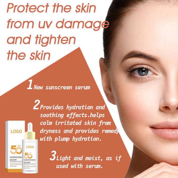 Customized Collagen SPF Sunscreen Cream Facial Serum Lotion SPF 30 50