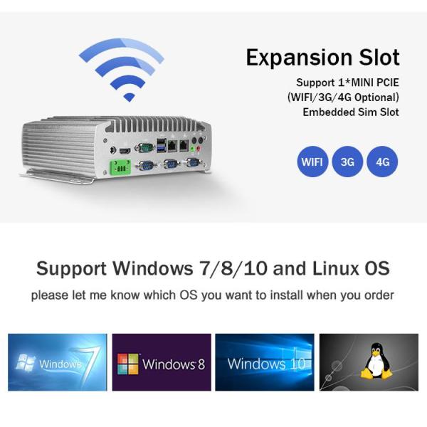 IBOX-101 Plus Industrial Mini PC With HDMI Mini PCIe/MSATA Support Windows/Liunx