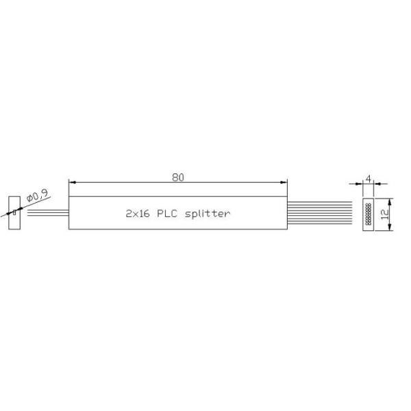 2x8 Single Model 900um PON Fiber Optic Splitter