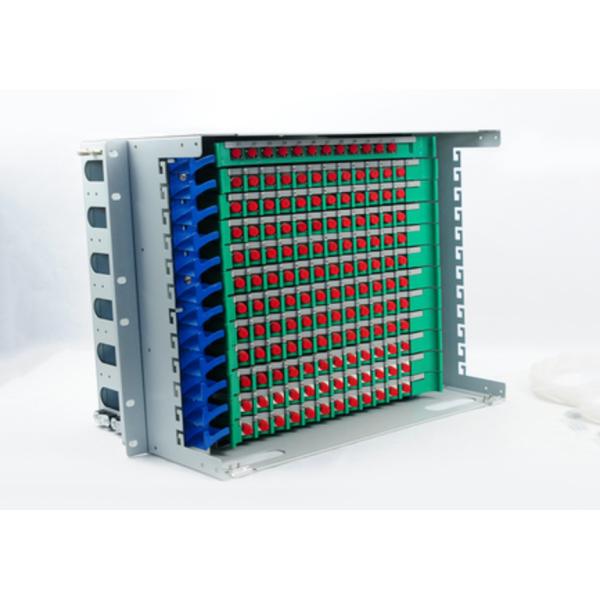 48 Core Rack Mountable Fiber Optic Distribution Unit with 19'' Standard and 1.0mm Steel Thickness