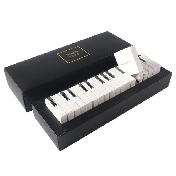 Customized Luxury Piano Shaped Chocolate Gift Packaging Box with Magnetic Closure