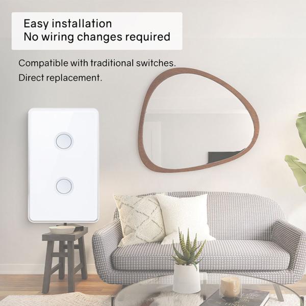 10A 4 Gang Zigbee Switch 120*74mm Smart Home Wall Light Switch