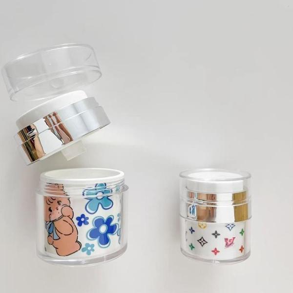Empty Packaging Airless Jar with Silver Shoulder for 100% Product Evacuation in Face Cream and Eye Cream