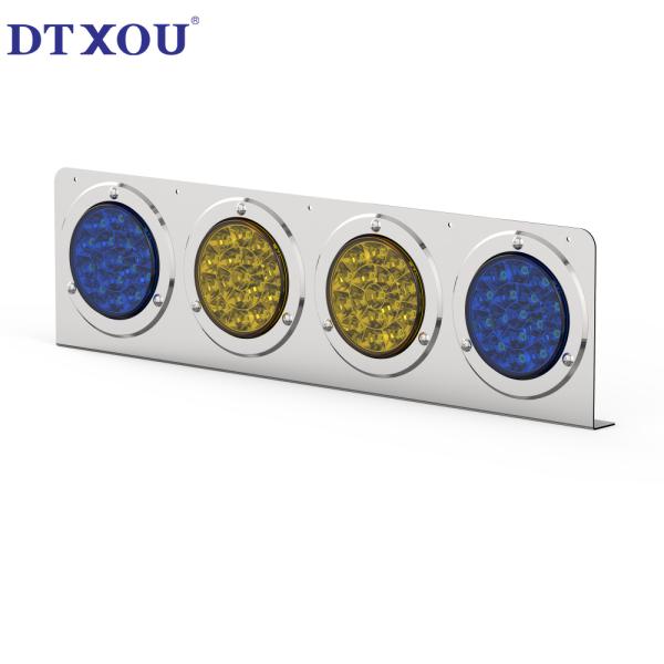 Iron Material Inch LED 4 Hole Bracket Trailer Tail Light Combination Brake Indicator Light