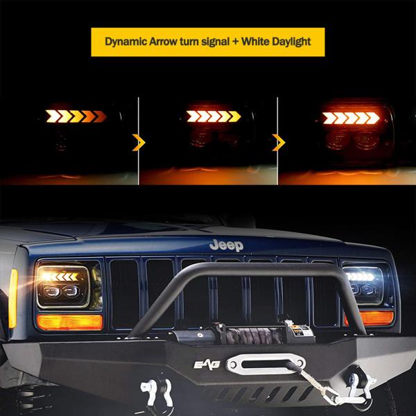 46W 5x7'' 6053 Rectangular LED Driving Lights Arrow H6054