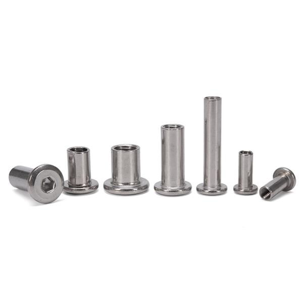 Metric Plain Finish Stainless Steel A2 A4 Countersunk Flat Head Hex Socket Furniture Connector Sleeve Barrel Nut for Furniture