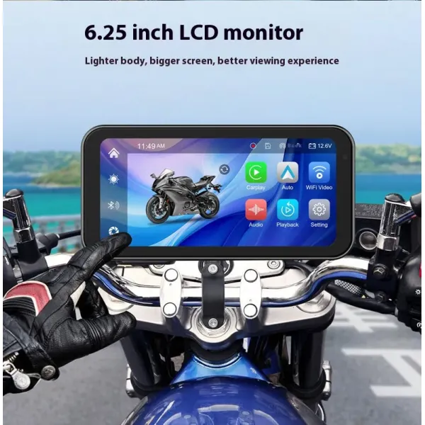 Tachograph touch screen interface close-up