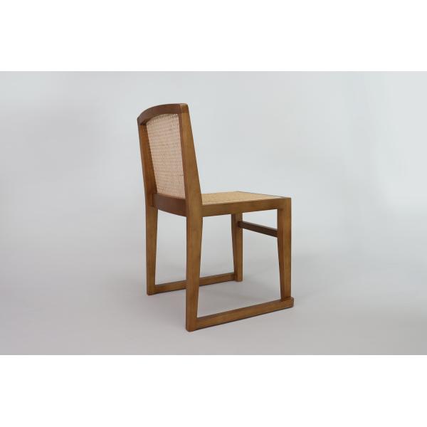 OEM Service Accepted Nordic Furniture Stackable Rattan Backrest Solid Wood Dining Chair for Hotel Restaurant