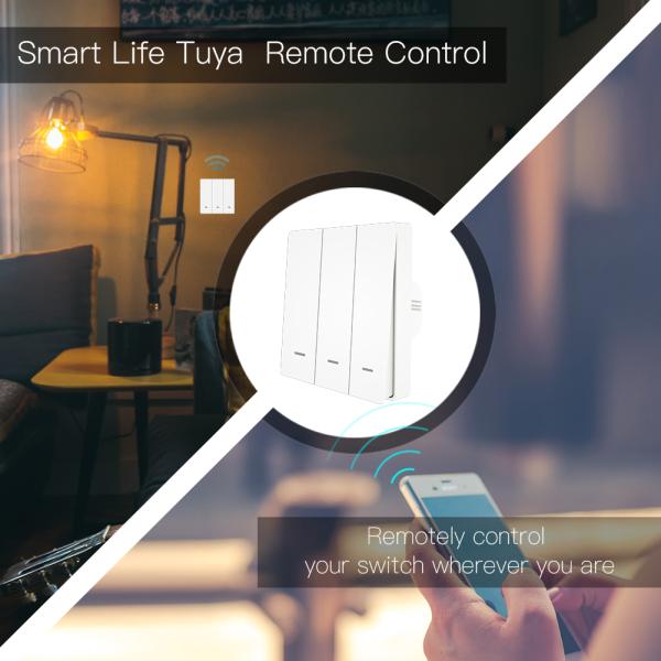 interruptor intelligent Smart Light Switch 1/2/3 Gang Push Button Switches Tuya Smart Home Automation IOT System