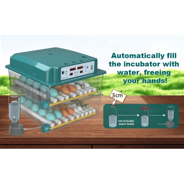 Bagease Incubators For Hatching Eggs 120, Chicken Egg Incubator With Automatic Egg Turning And Humidity Display, Temperature Control With 5 Automatic