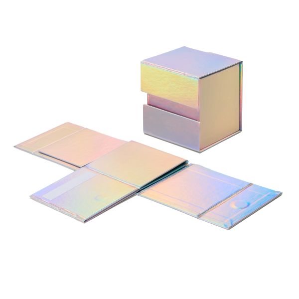 Christmas Flash Cosmetic Packaging Box Folding Jewelry Packaging Box With Magnetic Seal