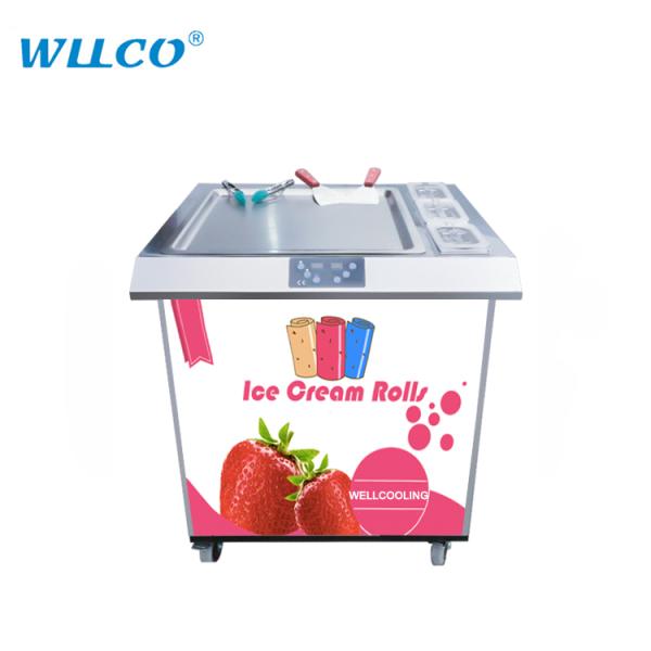 Manufacturer's Direct Selling Stainless Steel Single Plane Efficient and Fast Fried Ice Cream Roll Machine
