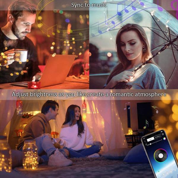IP65 USB 6lm Solar Decorative Lights Solar Powered String Garden Lights