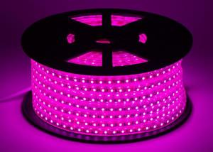 Quality Pink IP67 High Voltage LED Strip W12.5mm * H7.5mm Size Long Lifespan for sale