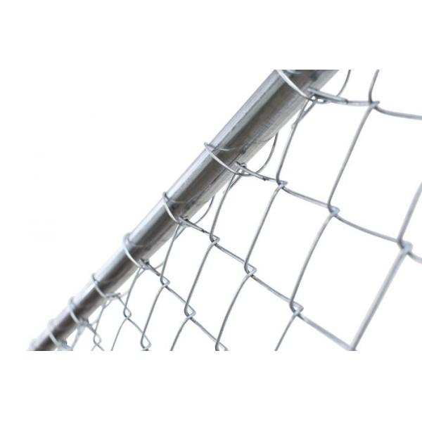 Hot dipped Galvanized Chain Link Fence Panels Height 6' Width 10' 33mm outer frame with Barb Wire